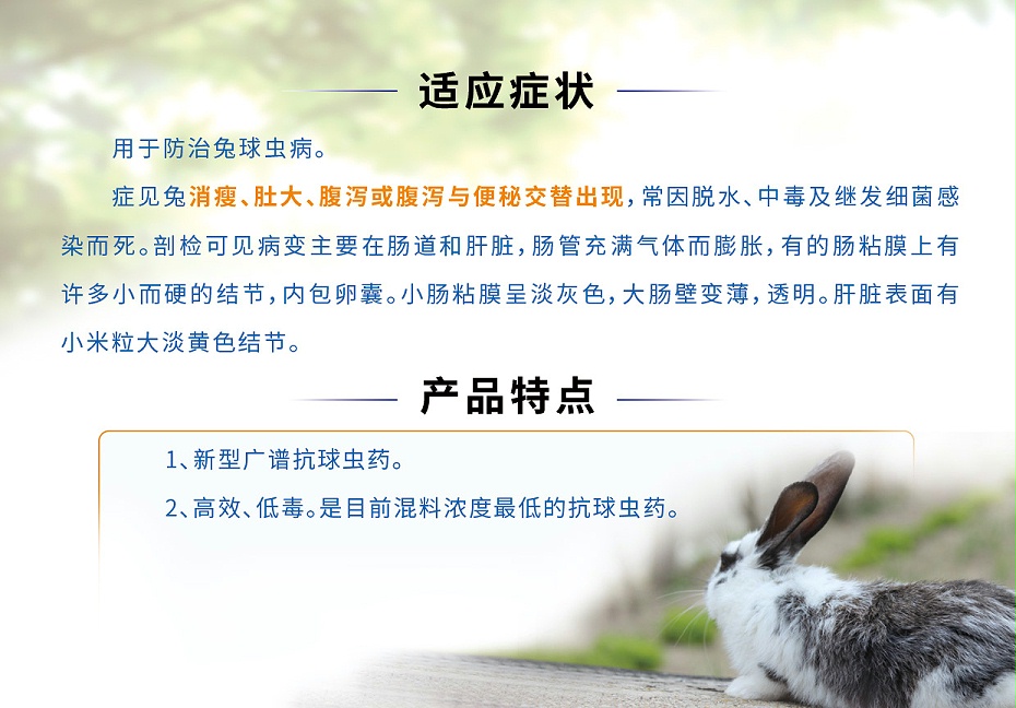 兔子球虫感染用药地克珠利溶液青岛康地恩厂家批发
